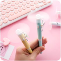 Creative multifunctional ballpoint pen battery electric fan pen mini handheld mute fan telescopic pen student stationery