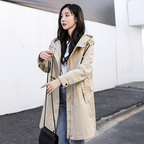 2021 New early spring and autumn European station popular this year the age-old style of the windbreaker womens medium-length coat