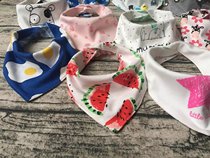 Foreign Trade New Infant Pure Cotton Sprinting Towel Thin Section Bag Cute Surrounding Mouth Two Sides Available Double Sided Triangle Towels