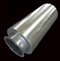 Shanghai galvanized duct silencer sound damper duct fan silencer box Stainless steel white iron through exhaust duct silencer box