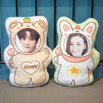 Humanoid holding pillows custom live-action type to figure making couples Photo Diy paparazzi face doll dolls for men and women