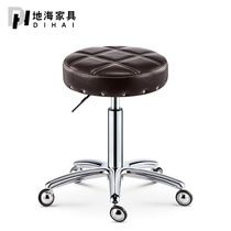 European-style leather rivet small round stool beauty barber stool beauty stool lifting rotating chair hairdressing big worker ZZ