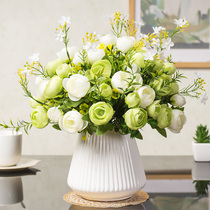  Flowers on the refrigerator living room fake flowers decoration dining table simulation flowers European-style dried flower pots home coffee table ornaments