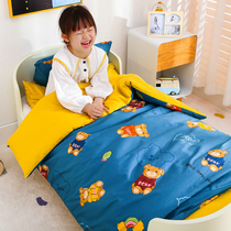 Kindergarten entrance quilt three-piece set of core-containing childrens nap is a special six-piece baby cotton quilt