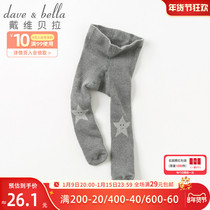 davebella David Bella autumn and winter New Girls plus velvet warm pantyhose baby leggings socks