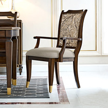 Nest fun furniture post-modern light luxury dining chair simple retro solid wood chair home armrest back chair bench bench desk chair