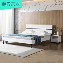 Lins wood board bed Small Apartment 1 5 meters master bedroom room high Box storage large box double bed BI2A