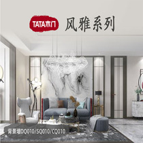 TATA wooden door background wall TV background wall Living room wall panel paint-free@062 Fengya series background wall