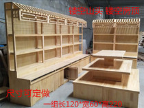 Local products display rack Grain and oil shop rice noodles and dried fruits display rack Egg house wooden shelf Candy biscuit snack cabinet