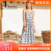 annavava long beach dress seaside resort thin 2020 new beauty back ins fairy dress