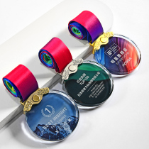 Creative Crystal Medals Customized Running Games Gold Medal Basketball Trophy Medal Medal Memorial