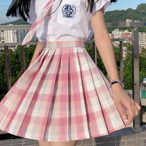  Xiao Tsubaki genuine rabbit sewing JK uniform set Xia Yanzijia original La la sauce full set shirt pleated short grid skirt