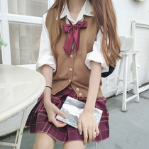 Shahua Zheng version of Rabbit sewing JK uniform full set summer swallow home shirt original cheerleading sauce pleated skirt