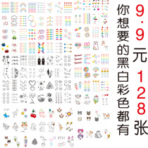 Hyuna tattoo stickers ins wind waterproof female lasting personality creative cute little fresh net red 128