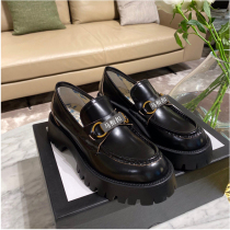High-end Little Honeybee Lefu Shoes 2022 New Summer One Foot Pedal Real Leather Thick Base Single Shoes Inron Little Leather Shoes