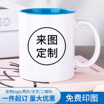 Mug custom logo custom DIY Ceramic printing photo text QR code Gift promotional cup custom