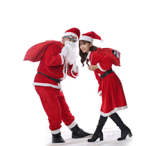 Christmas clothing adult mens golden velvet clothes womens dress shawl Santa Claus couples set