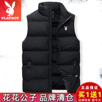 Playboy down cotton vest men in autumn and winter thick warm and shoulder mens casual sports horse jacket men