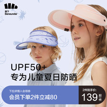Banana sunscreen hat Baby children sunshade face empty top hat Summer men and women outdoor anti-UV large cornice hat
