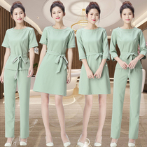 Summer new product beauty salon beauty salon dress overalls Chinese health hall Reflexology technician uniform suit
