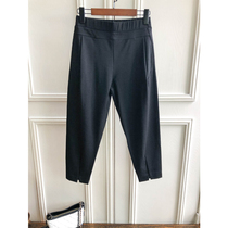 Including the type of foreign trade tail single high-end thin loose Harlan high waist elastic waist nine casual pants womens autumn