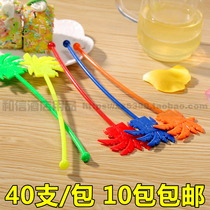 Coconut Tree Mixer Plastic Bars Acrylic Cocktail Stir Milk Tea Stirring Sticks