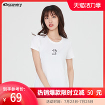 Discovery Discovery Channel outdoor 2020 Spring and summer new womens quick-drying comfortable printed T-shirt short-sleeved women