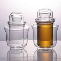 Heat-resistant glass flounder household white wine glass hot wine jug curling wine hot flagon set