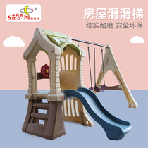 Childrens playhouse Outdoor Home Home Toy Indoor Multifunction Small House Slide Ladders Combined Mushroom House Amusement Park