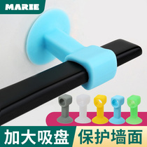 Silicone door suction non-perforated door handle anti-collision pad toilet door blocking toilet door touching plastic door top door stopper