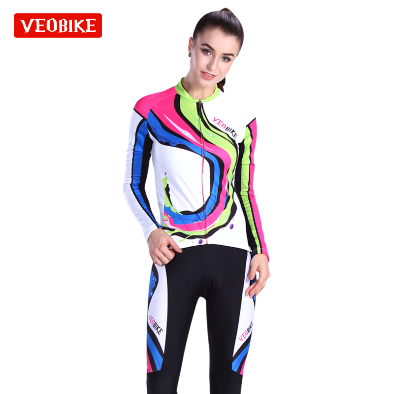VEOBIKE Long-sleeved Bicycle Cycling Clothes in Spring, Summer and Autumn