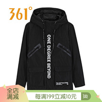 361 degree mens winter new mid-length trend cotton clothes warm thickened sports cotton hooded jacket mens cotton coat