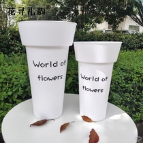 Awakening flower bucket flower arrangement vase home Flower bucket plastic large aluminum bucket dried flower bucket flower flower shop