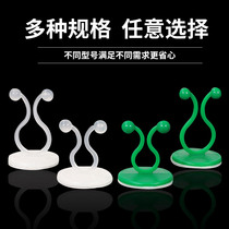 Green radish climbing wall artifact green plant fixer indoor living room fixed clip data cable network cable wire fixer line card