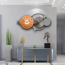 Light luxury wall clock mute simple modern living room Net red quartz clock Fashion Home hanging watch art wall clock