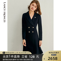 Langzi French socialite style skirt goddess wind coat womens 2020 autumn fashion British style long temperament popular jacket