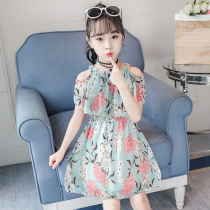 Girls dress summer dress 2021 new childrens super-western chiffon princess dress net red childrens clothing little girl skirt