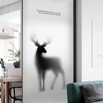 Glass window sticker Frosted window film Bathroom translucent opaque shading anti-light Living room window grille anti-peep
