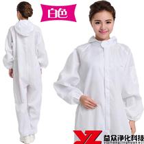 QCFH anti-static whole body cap conjoined suit dustproof dust-free female sterile clean spray paint protective isolation work clothes