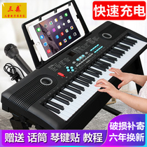 Sansen children 61 key electronic piano girl piano beginner education baby early education Music 3-8 year old gift