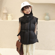 Childrens down vest boys and girls Korean childrens clothing autumn and winter 2020 baby down jacket childrens vest tide