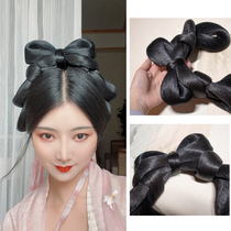 Fu Xiaofei non-base three-dimensional high hair bun bow cute lazy person hair bag cheongzi chest wig
