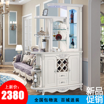 European-style living room entrance partition cabinet entry door double-sided screen cabinet Simple modern multi-function hall cabinet shoe cabinet wine cabinet