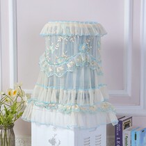 Embroidery drinking water mask dust cover household living room water water machine set modern simple lace two pieces of bucket cover