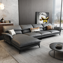 Italian minimalist disposable technology cloth sofa corner light luxury modern simple latex cloth sofa Nordic living room