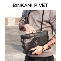 French Bincani Mens handbag Big Card Envelope Bag Men Genuine Leather handbag Bull Leather Upscale Casual Tide Card Soft