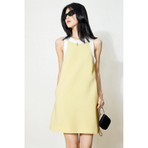 Spinous light Thornsaura Japan three-acetate vintage contrast vest dress womens haute couture niche skirt