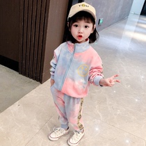 Girl Net red set spring and autumn 2021 New Baby domineering Street autumn two-piece children Foreign style sportswear