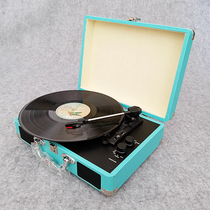 Portable Gramophone Mini portable vinyl box LP Record Player Desktop Retro Home Bluetooth Record Player Vintage