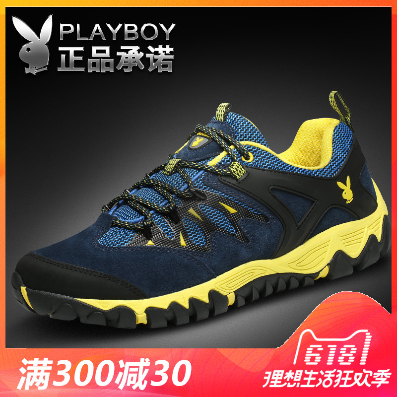 Playboy Spring Mountaineering Shoes Couple Youth Outdoor Shoes Round-headed Wear-resistant, Shock-absorbing and Slip-proof Cross-country Hiking Shoes